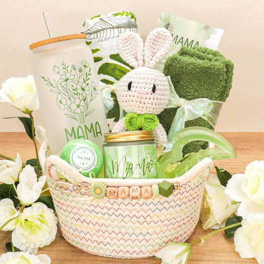 New Mom Gifts, 9pcs Care Basket for First-Time Moms