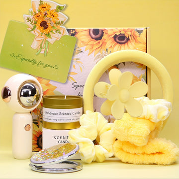[Gift Set] Gift Baskets for Women, Unique Gifts for Mother, Best Friend Birthday Gift, Graduation Gift, Inspirational Gift Set Box, Gift Of Mother's Day, Christmas Gifts for Woman Her Teen Sister Friendship- Brighten Up Her Day