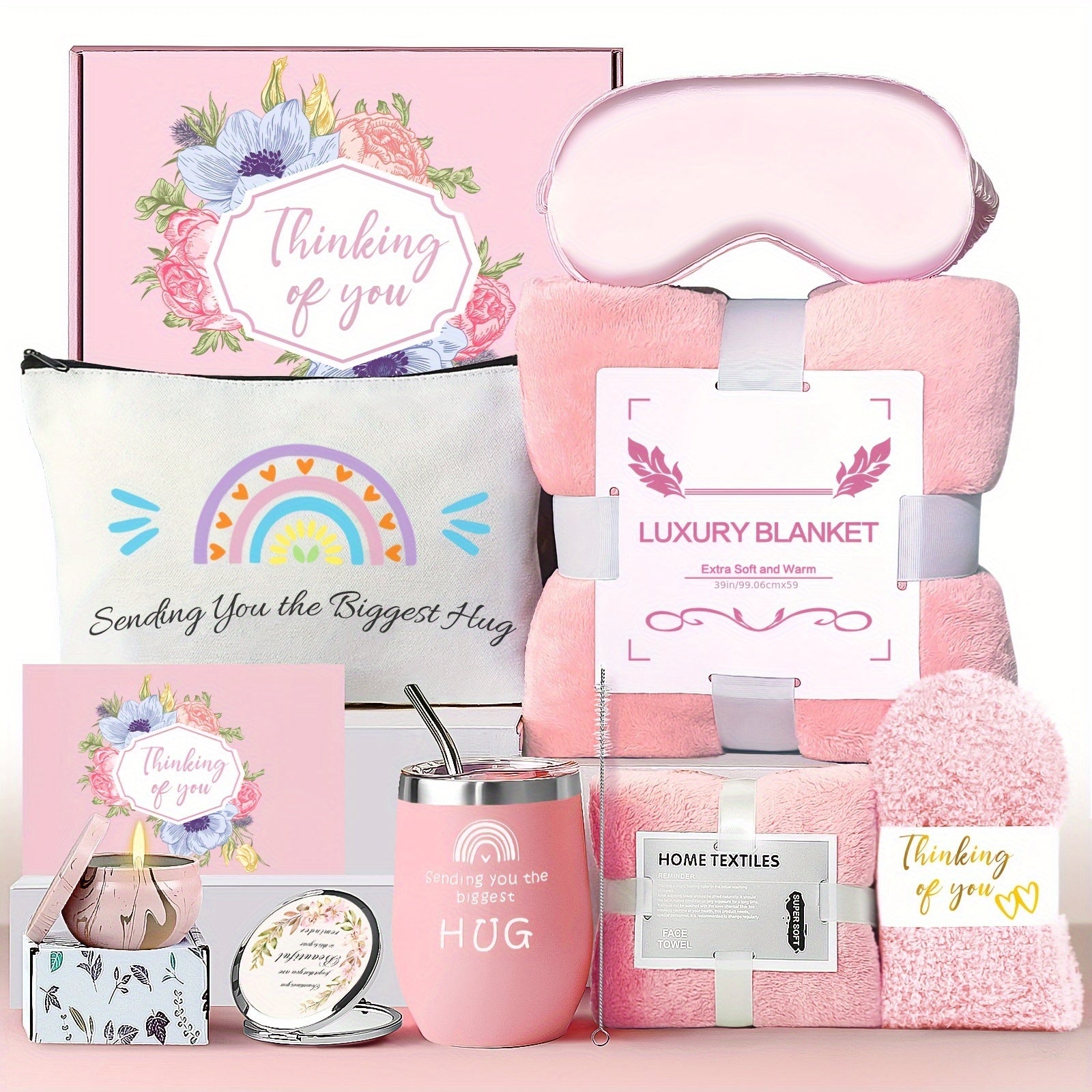 Mothers Day Gifts For Mom, Best Friend Birthday Gifts For Women Friendship, Get Well Soon Gift Basket, Spa Self Care Package Kit, Feel Better Gift Set, Anniversary Retirement Thinking Of You Gift Box For Mom Sister Wife