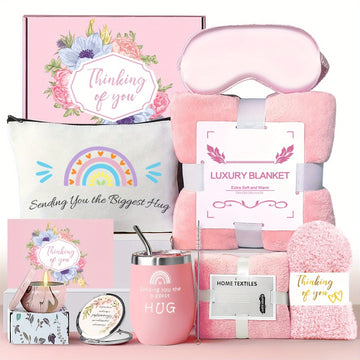 Mothers Day Gifts For Mom, Best Friend Birthday Gifts For Women Friendship, Get Well Soon Gift Basket, Spa Self Care Package Kit, Feel Better Gift Set, Anniversary Retirement Thinking Of You Gift Box For Mom Sister Wife