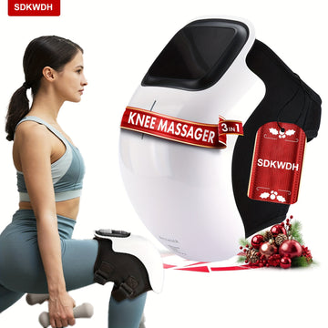Knee Massager, with 6 Modes, Directly Makes The Knee Easy, LED Large Screen Portable Knee Massager, Temperature Adjustable, Is The Perfect Christmas Gift for Parents And The Elderly In The Family. Mother's Day Gift